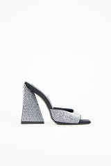 The Attico Leather Crystal Devon Mule