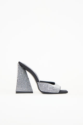 The Attico Leather Crystal Devon Mule