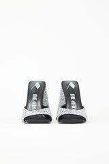 The Attico Leather Crystal Devon Mule