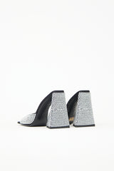 The Attico Leather Crystal Devon Mule