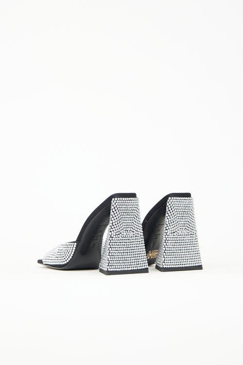 The Attico Leather Crystal Devon Mule