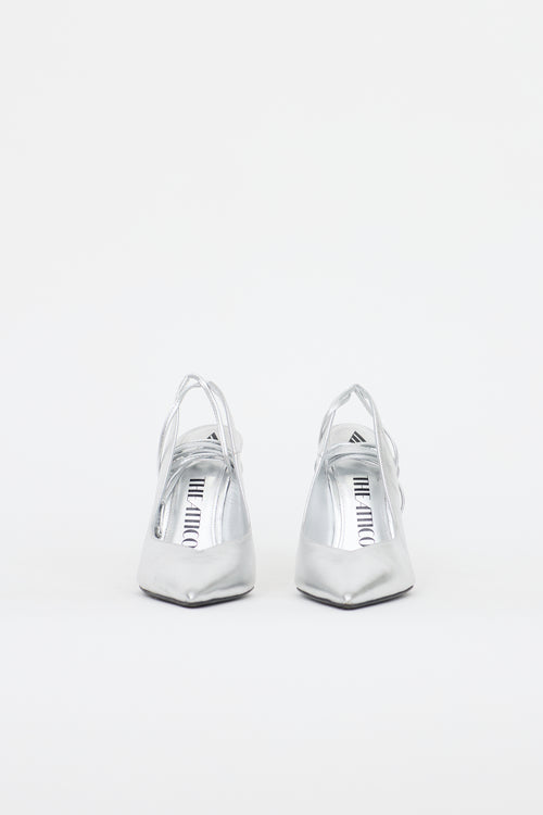 The Attico Metallic Leather Venus Pump