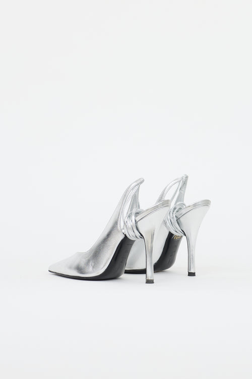 The Attico Metallic Leather Venus Pump