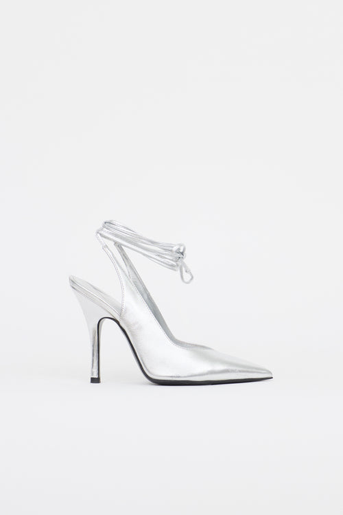 The Attico Metallic Leather Venus Pump