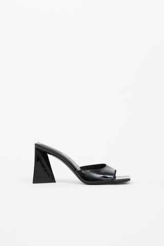 The Attico Patent Devon Mule