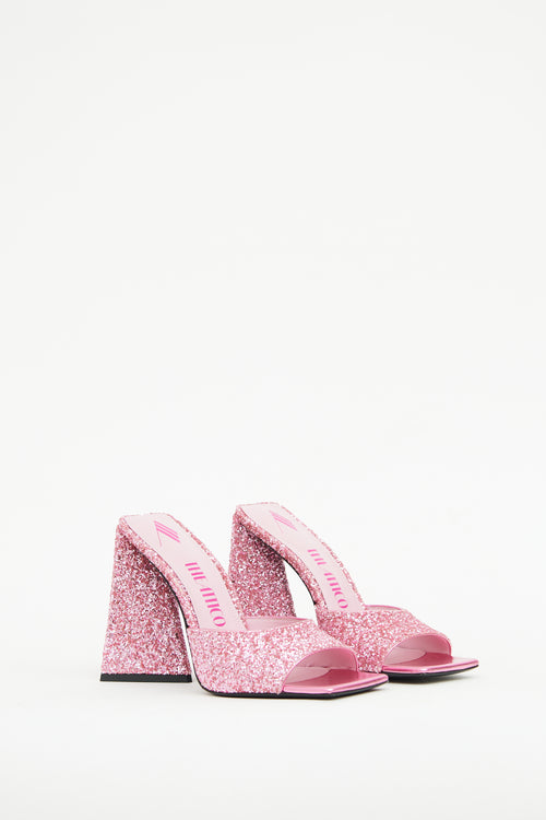 The Attico Pink Devon High Heel Mule