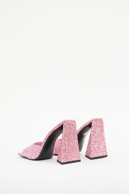 The Attico Pink Devon High Heel Mule