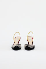 The Attico Velvet Mara Crystal Embellished Pump