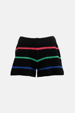 The Elder Statesman Cashmere Striped Shorts