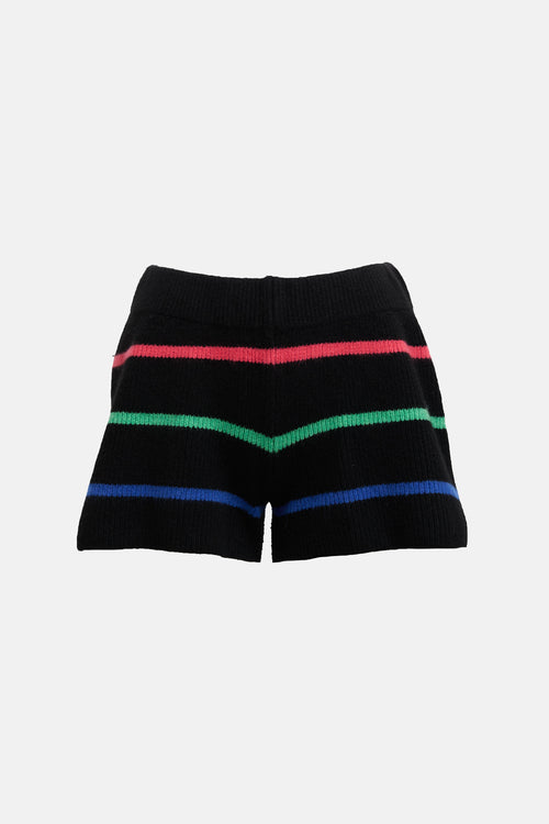 The Elder Statesman Cashmere Striped Shorts