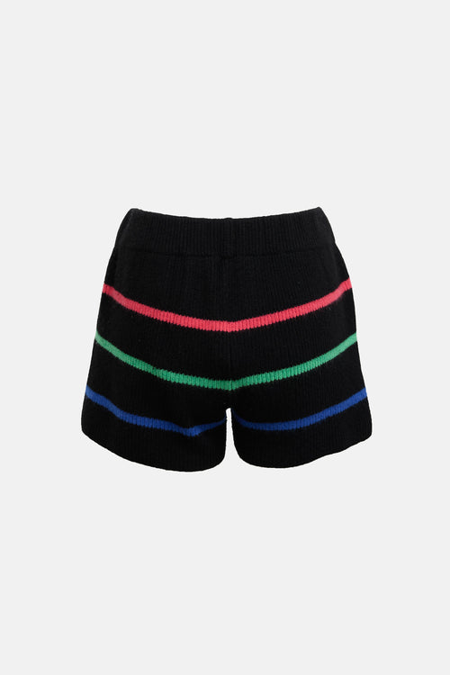 The Elder Statesman Cashmere Striped Shorts