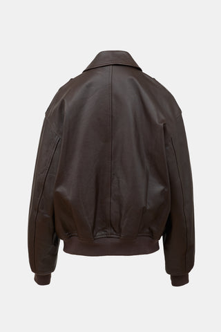 The Frankie Shop Leather Viper Jacket