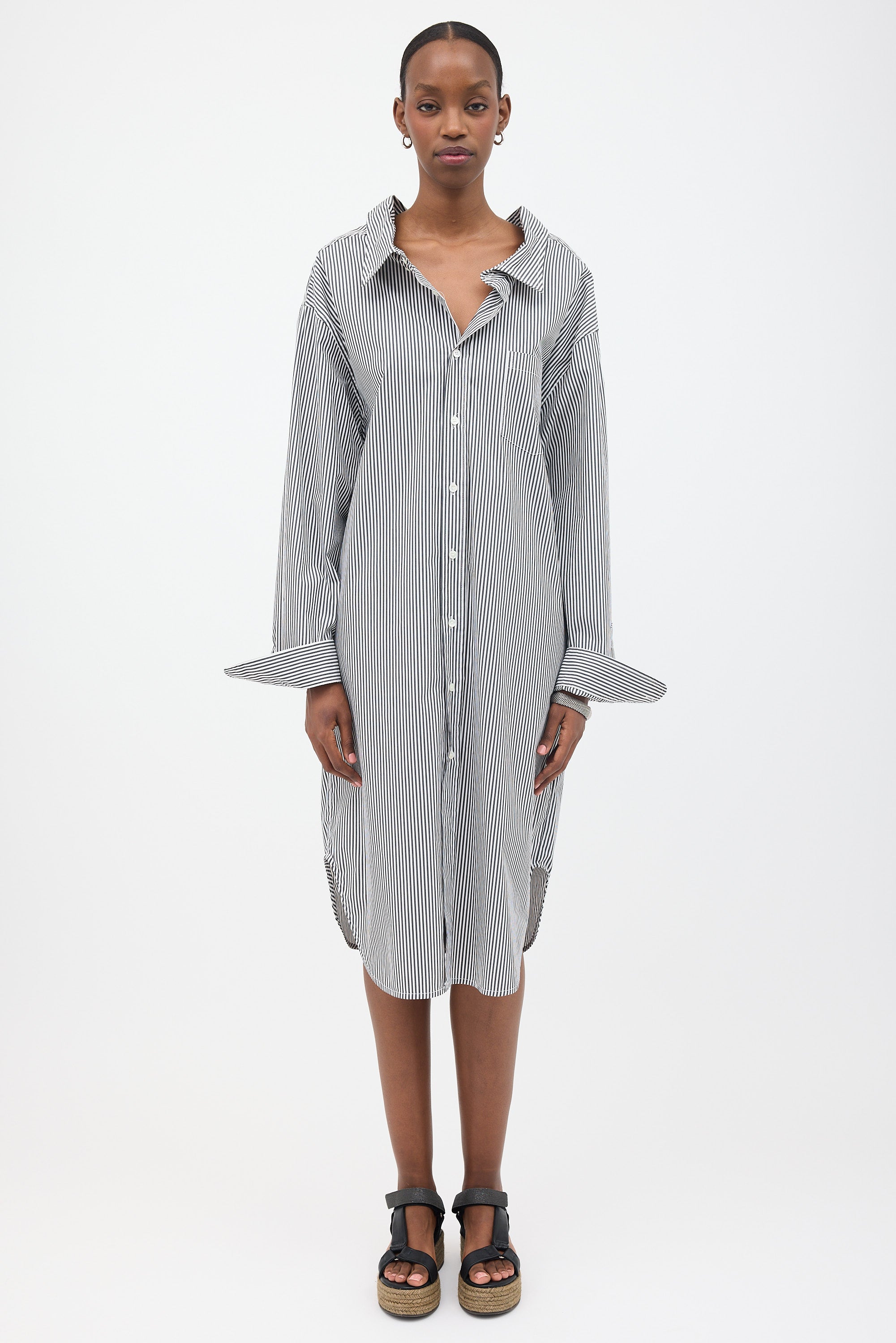 The Frankie Shop // Oversized Pinstripe Shirt Dress VSP Consignment The Frankie Shop // Oversized Pinstripe Shirt Dress VSP Consignment