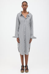 The Frankie Shop Oversized Pinstripe Shirt Dress