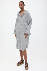 The Frankie Shop Oversized Pinstripe Shirt Dress