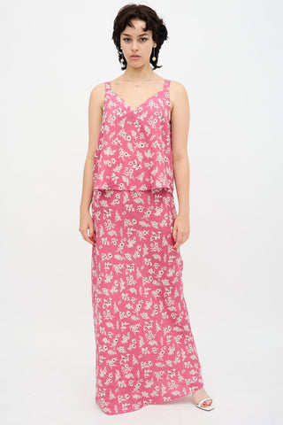 The Great. Silk Floral Camisole