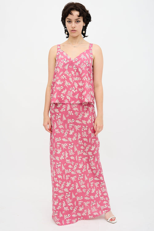 The Great. Silk Floral Camisole