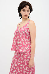 The Great. Silk Floral Camisole
