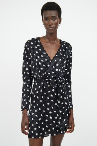 The Kooples B&W Star Print Lace Dress