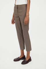 The Row Brown Houndstooth Pant