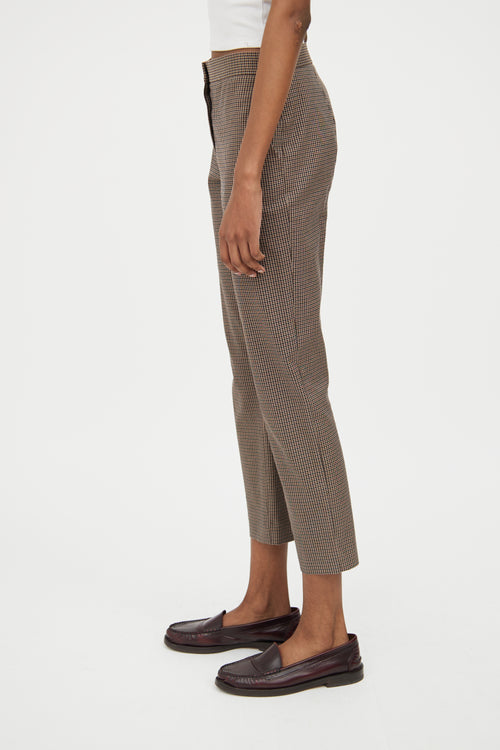 The Row Brown Houndstooth Pant