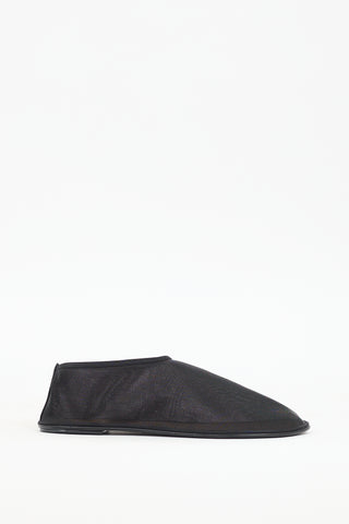 The Row Black Mesh Sock Flat