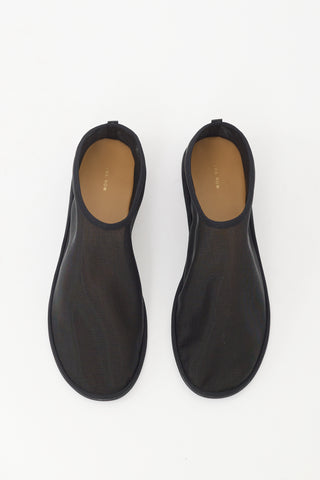 The Row Black Mesh Sock Flat