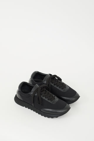 The Row Black Mesh & Leather Owen Runner Sneaker