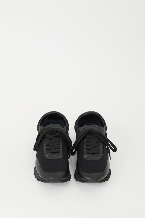 The Row Black Mesh & Leather Owen Runner Sneaker