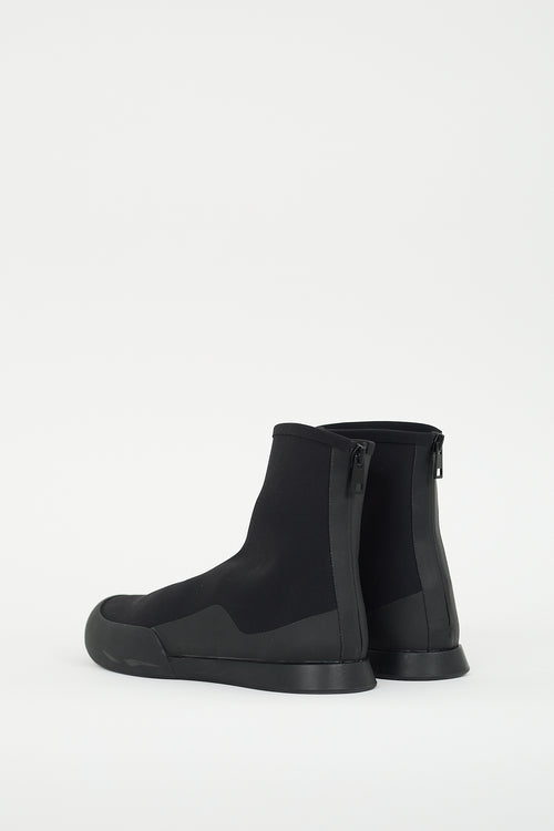 The Row Black Neoprene TR Ankle Boot