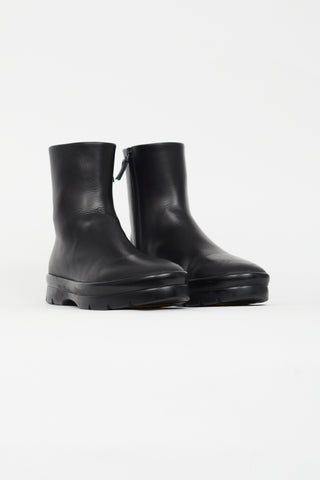 The Row Black Leather Billie Boot