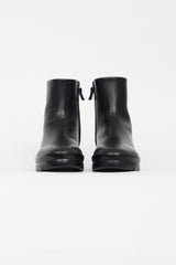 The Row Black Leather Billie Boot