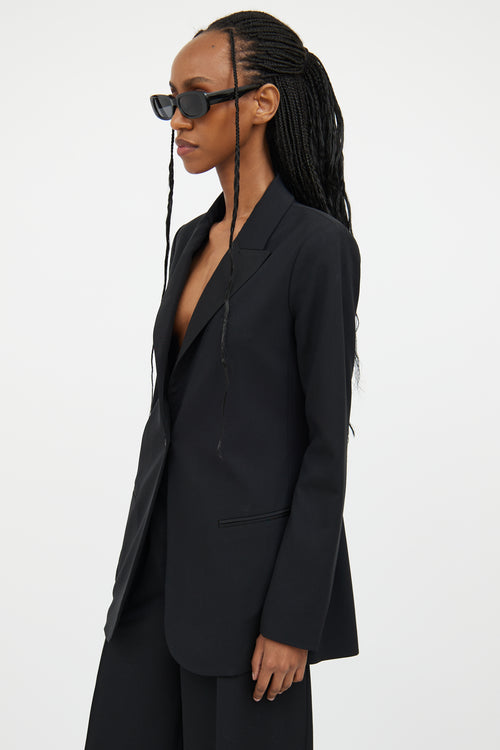 The Row Black Long Sleeve Blazer