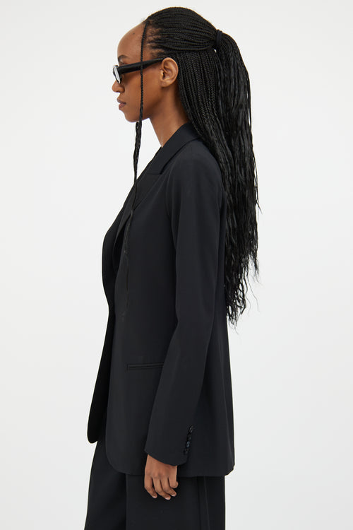 The Row Black Long Sleeve Blazer