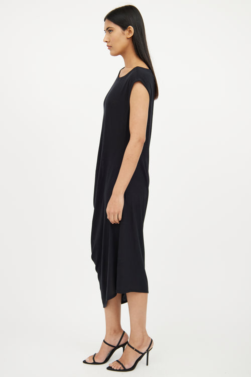 Black Jersey Sleeveless Dress