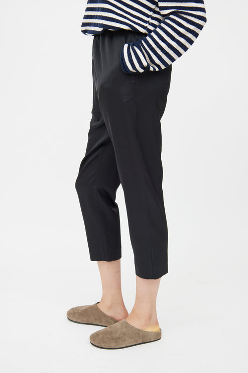 The Row Black Silk Blend Pant