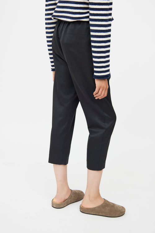 The Row Black Silk Blend Pant