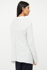 The Row Blue Cashmere Knit Sweater