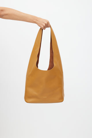 The Row Brown Bindle Three Leather Tote