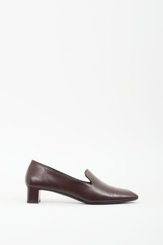 The Row Brown Leather Margaret Loafer