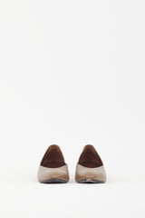 The Row Taupe Leather Almond Toe Pump
