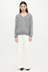 The Row Cashmere V-Neck Sweater