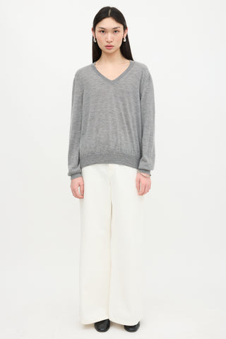 The Row Cashmere V-Neck Sweater