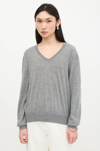 The Row Cashmere V-Neck Sweater