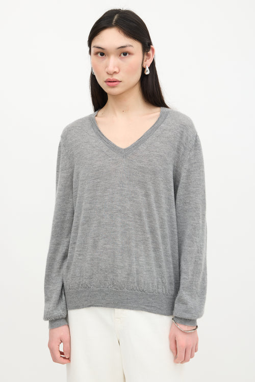 The Row Cashmere V-Neck Sweater