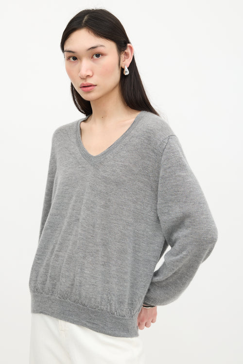 The Row Cashmere V-Neck Sweater