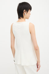 The Row Crepe Cowl Neck Blouse