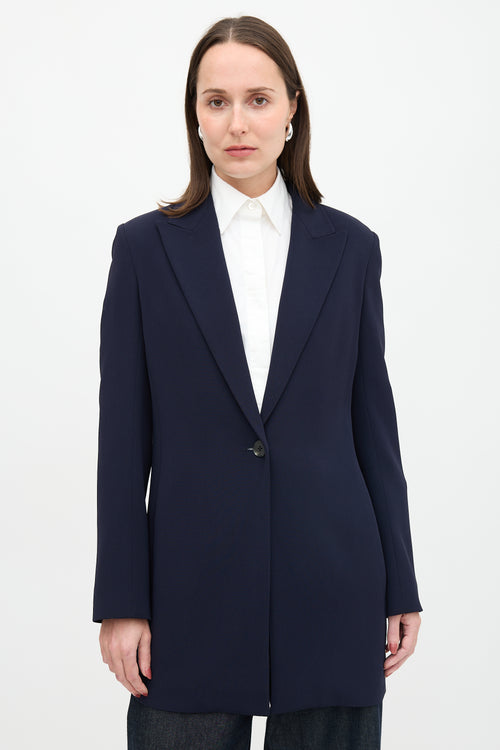 The Row Crepe Peak Collar Blazer