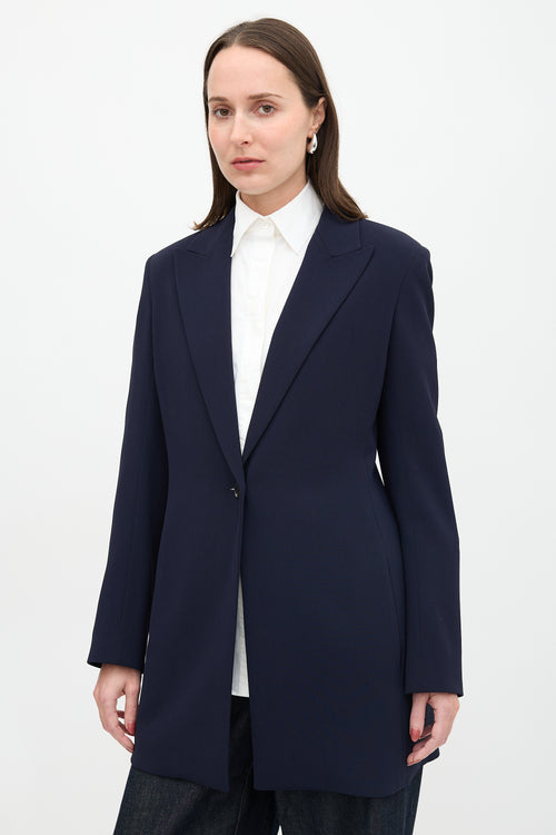 The Row Crepe Peak Collar Blazer
