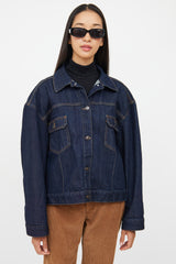 The Row Dark Wash Ness Denim Jacket